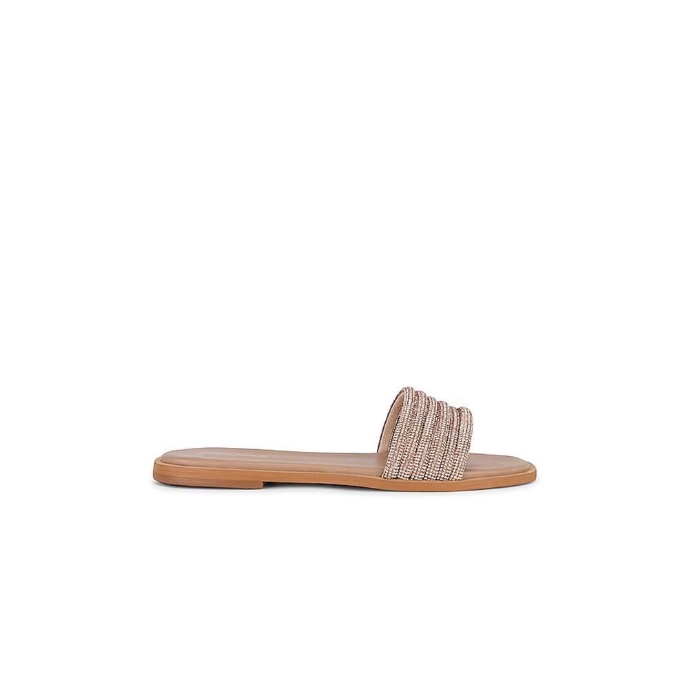 Kaanas 'Centenary' Beige Crystal Embellished Sandal Size 9